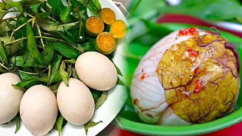 Mơ ăn trứng vịt lộn